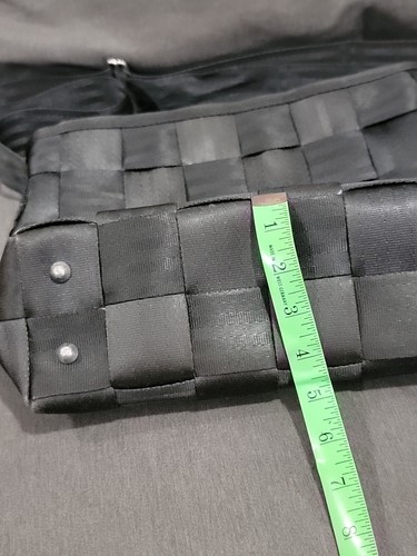 RAR! Harveys Hergestellt in den USA Sicherheitsgurt Reißverschluss Tasche Schwarz Medium Messenger Crossbody - Bild 12 von 12