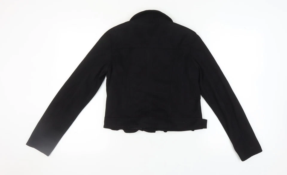 Brave Soul Women's Black Biker Jacket, Size M - Image 2 of 4