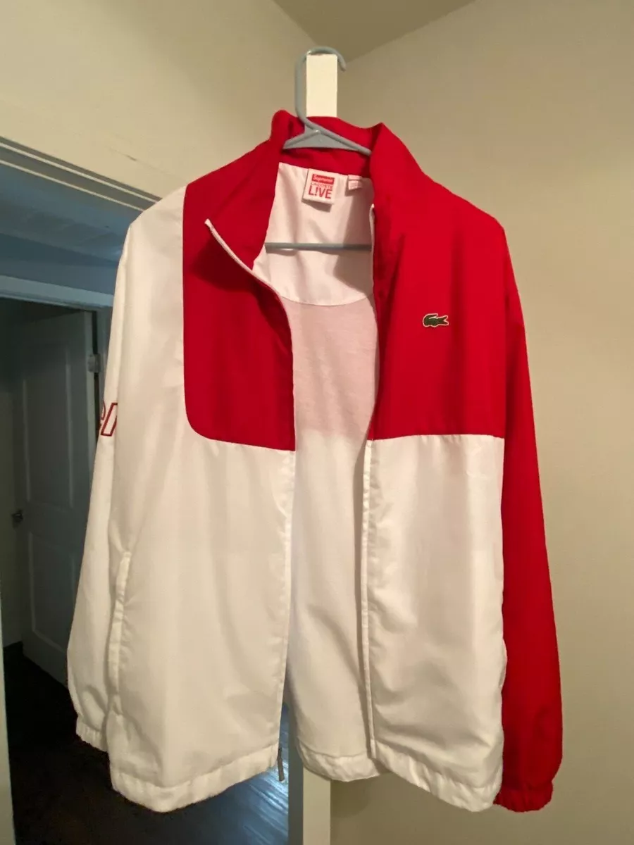 Supreme Lacoste Track Jacket SS17 Red. MEDIUM |