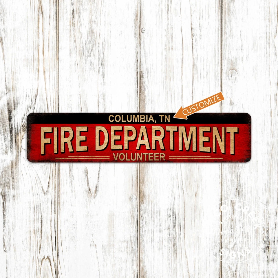 Personalized Fire Department Sign Fire Station Decor Firemen House 104182002065 - Image 2 of 4