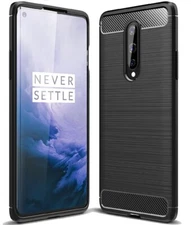For ONEPLUS 8 CARBON FIBER SHOCKPROOF CASE BLACK HEAVY DUTY SLIM PHONE COVER 1+