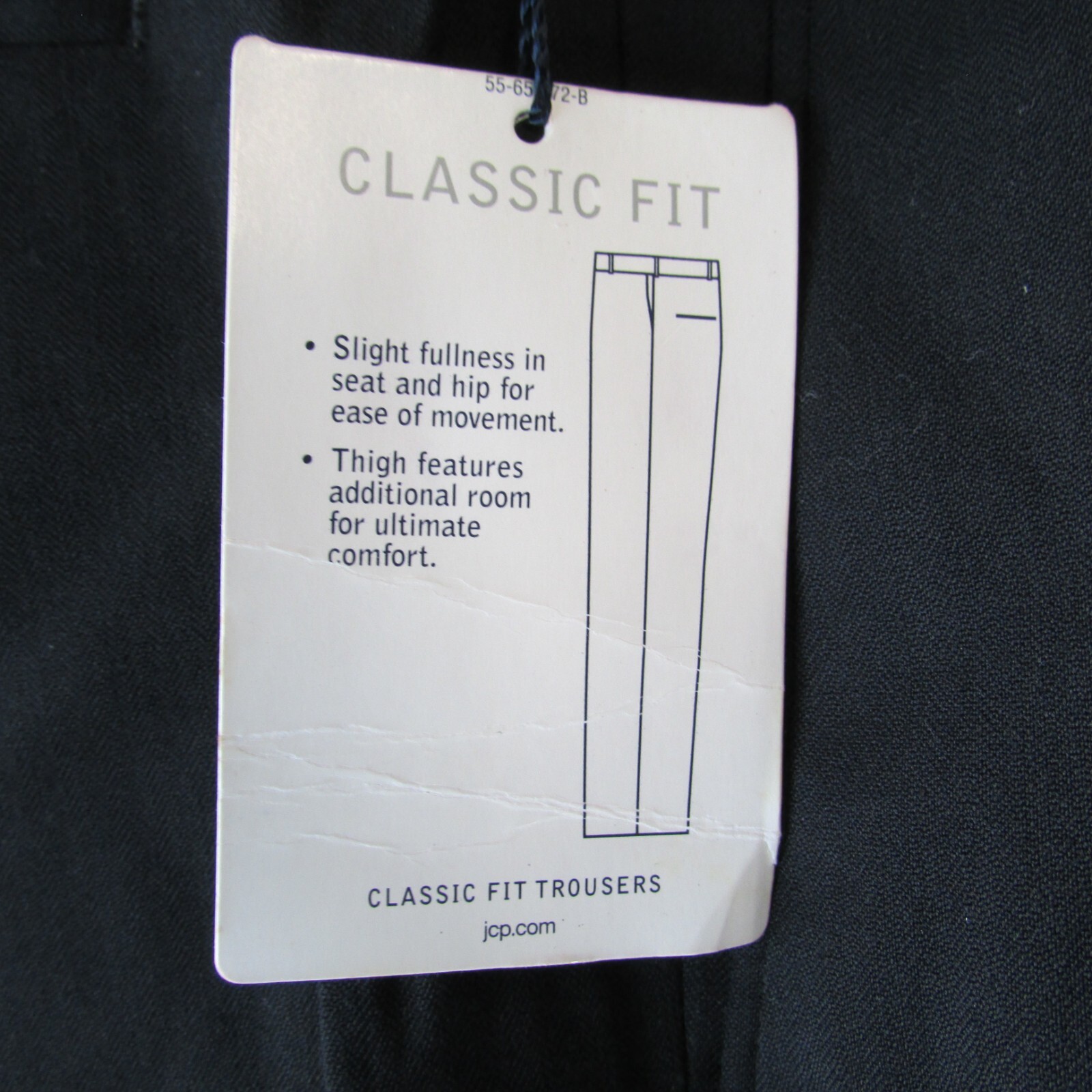 Stafford pants black 44 x 30 classic fit mens machine wash office NEW