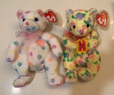 Set Of 2 Bloom  Mom-e Bears Beanie Baby TY original tags, Mint 