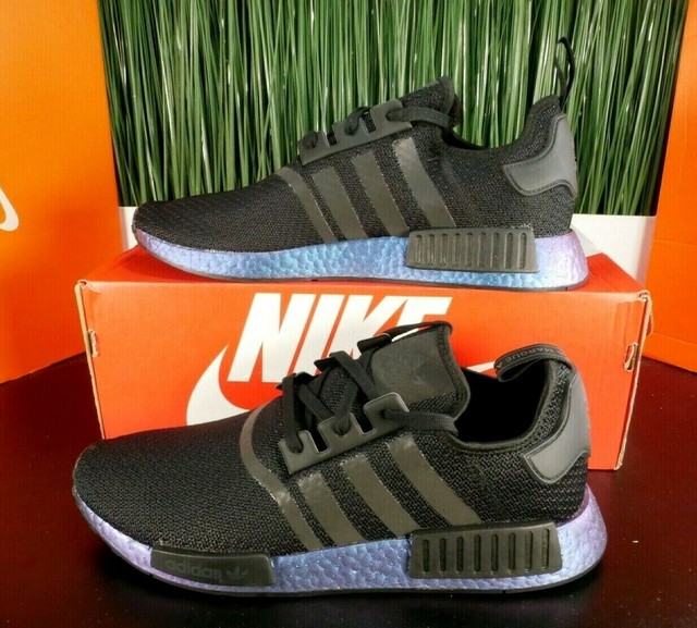 Adidas NMD R1 Boost Mens Running Shoes Size 8.5 Core Black/Solar Orange FW0185 | eBay