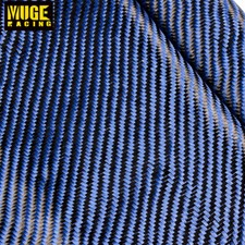 12" x 5FT Twill Weave Blue Carbon Fiber Fabric Cloth Resin 3K, 9oz, 12" x 59"