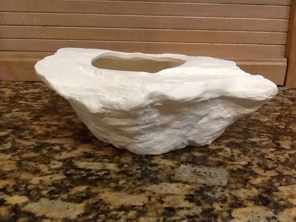 Ceramic Bisque Japanese Bonsai Pot, Natural Rock 9x6x3.5 in Ceramic Bisque Japanese Bonsai Pot, Natural Rock 9x6x3.5 in