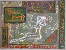 18 * 24" original Painting ready to hang stretched canvas modern fine art Azi Hs