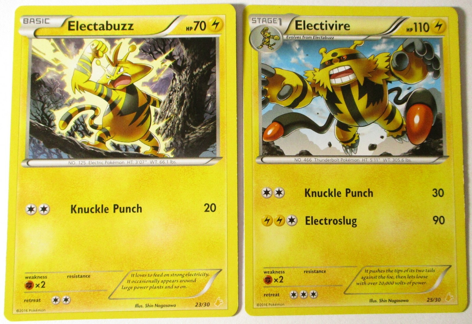 Electabuzz 23/30 & Electivire 25/30 Pikachu Libre Trainer Kit 2 Pokemon Card