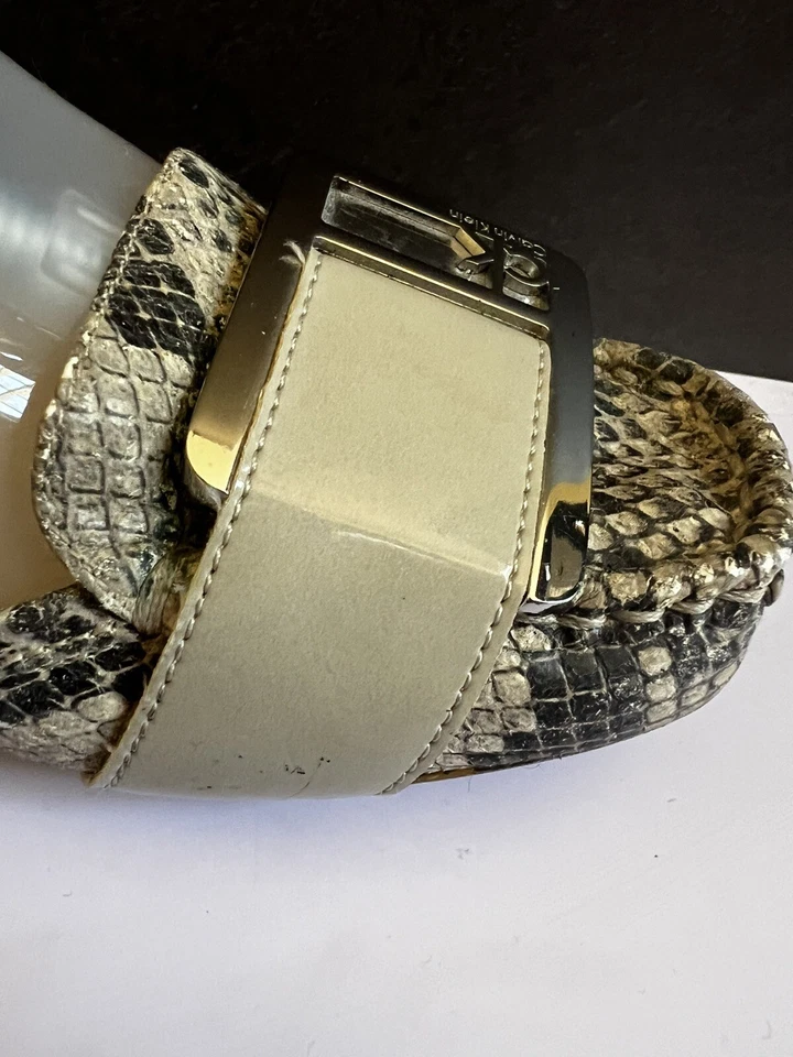 Calvin Klein Snakeskin Print Ballet Flats-Workwear-Casual-Size 7 M-Gold Bar - image 4 of 4