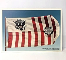 US Coast Guard Flag Always Ready Oversized Postcard Blank Back
