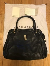 Marc Jacobs Black Leather Bag w Lock