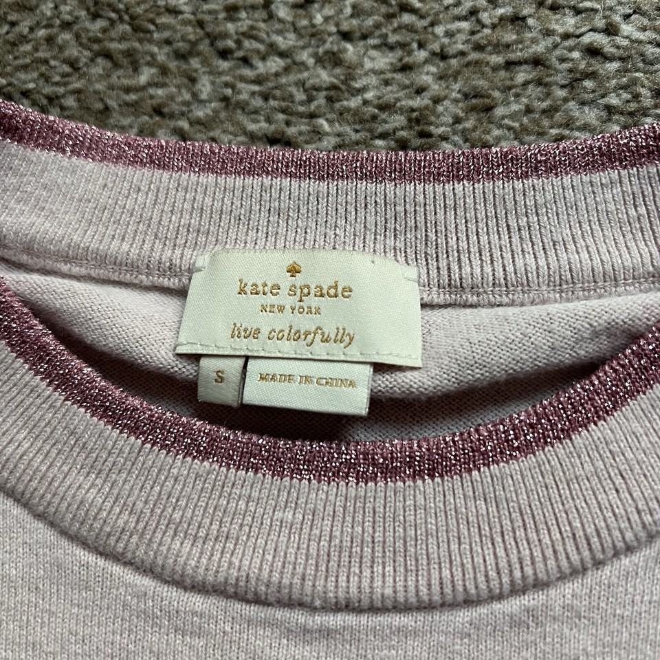 Kate Spade Sz S Swamped Magnolia Cashmere Blend Crew Neck Pullover