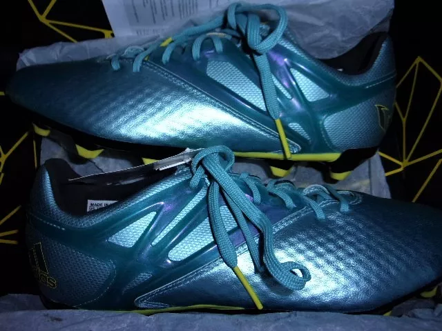 CHAUSSURE DE FOOTBALL ADIDAS JR MESSI 15.1 FG AG J Ice Metallic Blue 38