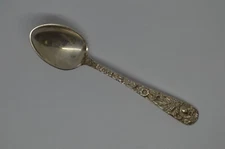 Kirk & Son Repousse Sterling Silver Demitasse Spoon - 4 1/8" - 12g - No Mono