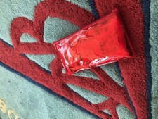 1 PK OF 10 NOSE/MOUTH STERILED COVERS RED SMILEY ZIPPER POUCH FREE SHIPPING USA