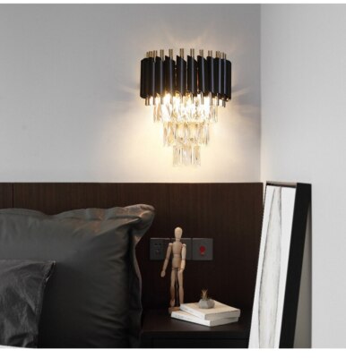 Modern LED Wall Lamp Crystal Sconces Lighting Bedside Wall Lamp Corridor Stairs