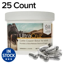 UltraCruz Cattle Copper Bolus Supplement for Adults, 25 Count x 25 Grams