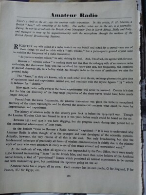 EL93 Ephemera 40er Jahre Radio Artikel Amateurfunk F H Martin 