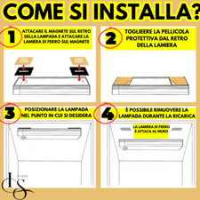 Luce Notturna Ricaricabile USB Con Sensore Movimento - 2000mAh, 3 Colori, Dimmerabile - 2 Pezzi - Foto 8