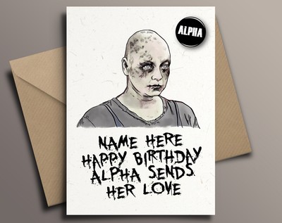 The Walking Dead Alpha Personalised Birthday Card With Badge Option Negan Ebay The Walking Dead Alpha Personalised Birthday Card With Badge Option Negan Ebay