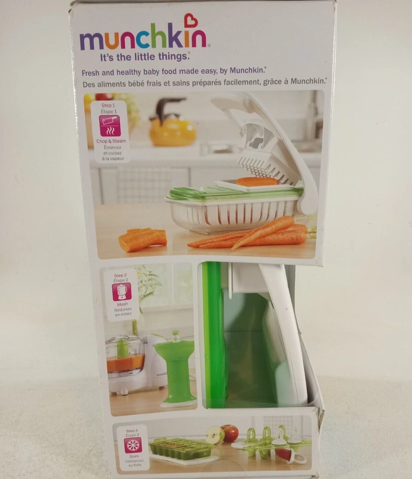 Picadora y vaporera de alimentos frescos Munchkin comida para bebés frutas verduras Foto 2 de 4