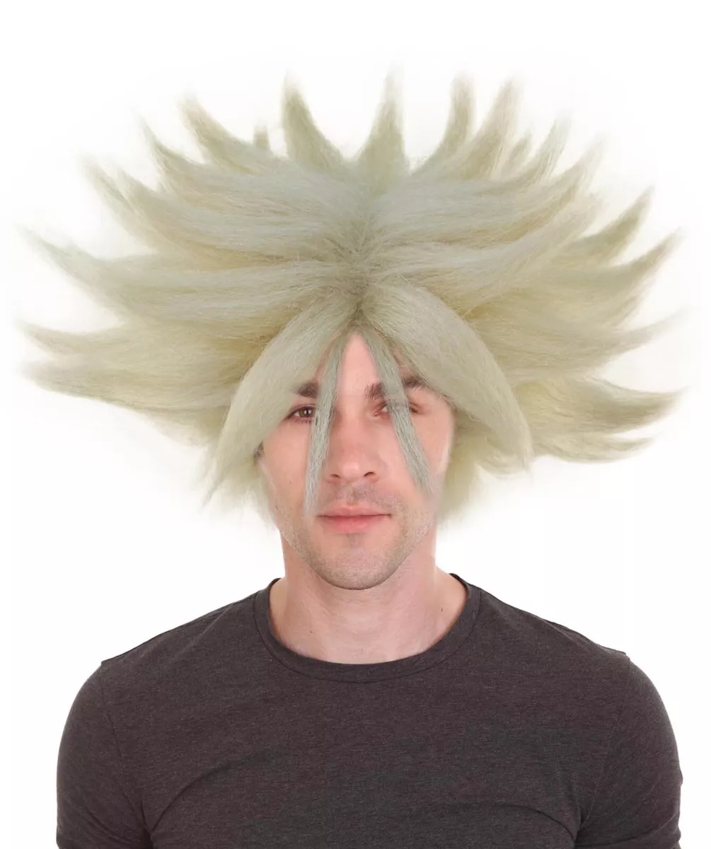 White spiky cheap wig