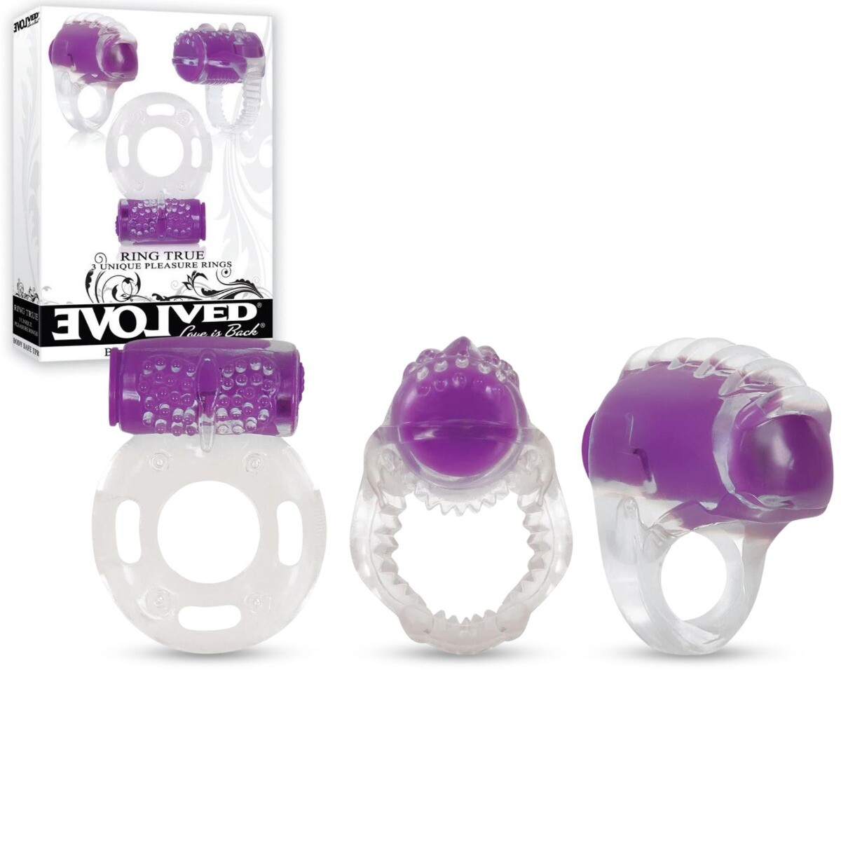 Sensual Vibrating Cock Ring Kit with Pleasure Tongue and Finger Rings-image