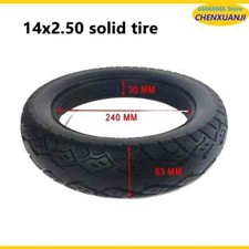 14X2.50 Solid Tire(bold) for Electric Vehicles Bike Non-inflatable Elastic Tires