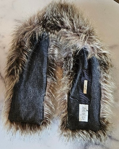 CrewCuts Scarf Girls Faux Fur Tan Neck Wrap One Size Winter Neck Warmer - Picture 2 of 9