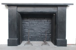 Black Fireplace Surround