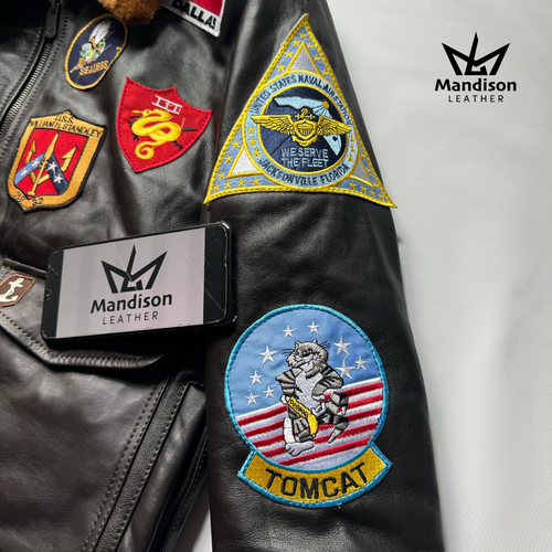 Tom Cruise G1 Fliegerjacke, Top Gun Tom Cruise Lederjacke, Maverick Jacke. - Bild 5 von 8