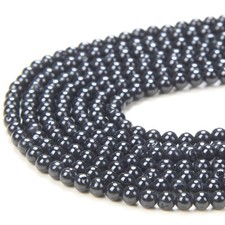 2MM Natural Black Spinel Gemstone Grd A Round 15 inch 80016350-P59