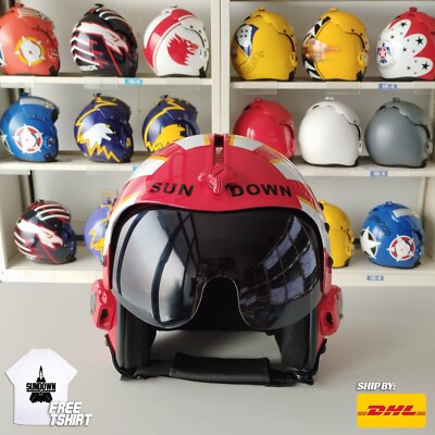 TOP GUN SUNDOWN HGU-33 FLIGHT HELMET MOVIE PROP PILOT AVIATOR USN