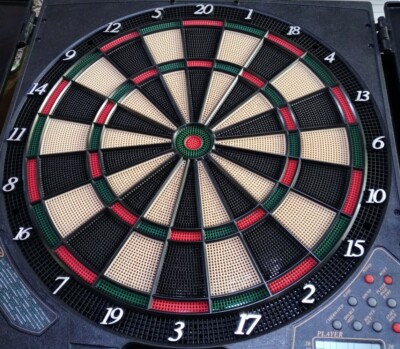 Halex Multi Player / Game Option Cabinet Style Electronic Dart Board Cabinet