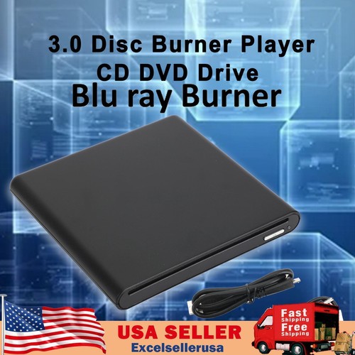Genuine Burner External USB 3.0 Player DVD CD BD Recorder Drive Black U