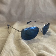 RAY-BAN RB 3654 003/55 - 60/18 Blue Lens  Silver frames Sunglasses see Desc
