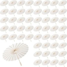 White Paper Umbrellas, 23.6 Inch Paper Parasol Umbrellas Chinese 2103KUP2
