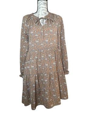 Wishlist Size Small/Medium Floral Tiered Mini Dress W. Ruffles & Tie Detail