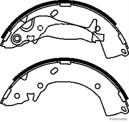 Herth+Buss Jakoparts Bremsbackensatz Hinterachse U.A. FüR Hyundai, KIA-image