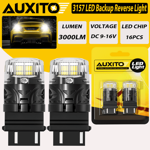 White 3157 3156 T20 LED Backup Tail Reverse Light Bulbs For Ford F-150 F-250 +++ - Imagen 1 de 25