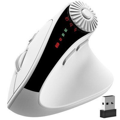 MAM51 Ergonomic Mouse Wireless with 3-in-1 Quick-Switch Scroll Wheel, Vertica...