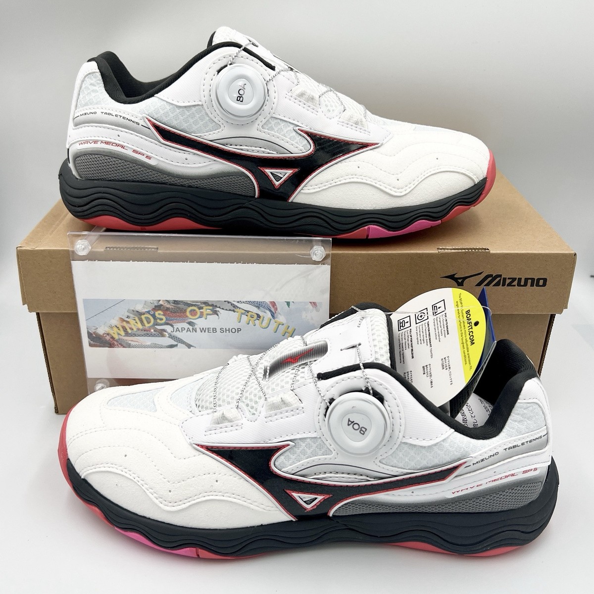 Mizuno Table Tennis Shoes WAVE MEDAL SP5 81GA2412 01 White/Black