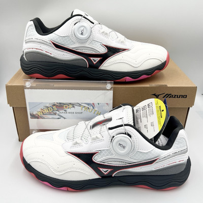 Mizuno Table Tennis Shoes WAVE MEDAL SP5 81GA2412 01 White/Black/Red US 5-7.5
