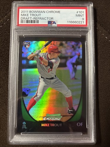 2011 Bowman Chrome Draft Mike Trout Refractor PSA 9