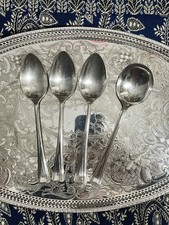 c.1933 Art Deco Epworth EPNS A1 Spoons Set Dessert & Soup Reg 789911