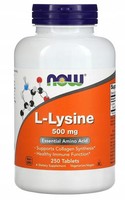 Now Foods, L-LYSIN – 500 Mg 250 Tabletten L-LYSIN