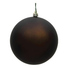 Pemberly Row 3" Plastic Ball Ornaments in Matte Chocolate Set of 12