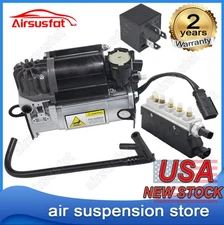 Air Suspension Compressor Pump + Relay + Valve Block For Mercedes W220 S600 S430