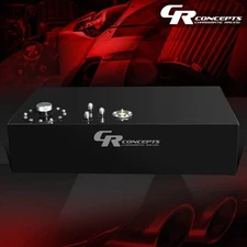 17 GALLON TOP-FEED BLACK COATED ALUMINUM GAS FUEL CELL TANK+CAP+LEVEL SENDER