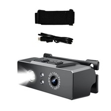 2 in 1 Head-mounted Action Camera 1080P HD Camcorder Night Vision w/ LED Light